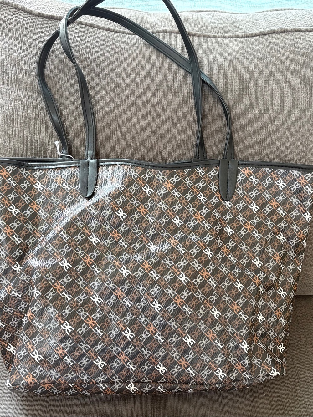 Sam Edelman Harper Medium Monogram Shopper tote- Black, NWT - Picture 4 of 5
